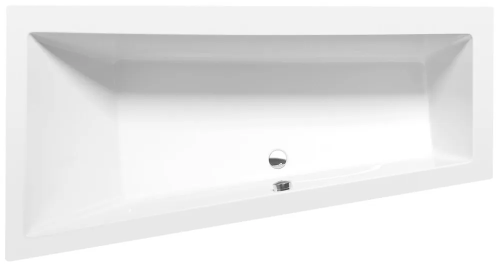 Exkluzív ajánlat Sapho POLYSAN ANDRA 170x90 cm balos aszimmetrikus kád, fehér 81111Polysan