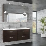Biztonságos fizetés Tboss Torino 120 fürdőszobabútor komplett szett (sonoma, #sima tükörrel)Tboss