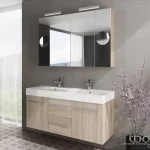 Bestseller Tboss Nadja 120 fürdőszobabútor komplett szett (mokka, #pipere tükörrel)Tboss