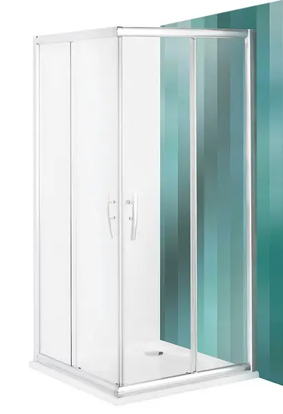 Roltechnik Proxima Line PXS2L 100 cm-es négyszögletes zuhanykabin (egyik fele-baloldali rész) kétrészes tolóajtóval (98,5-101x185 cm, brillant, transparent, 537-1000000-00-02)Roltechnik Gyors szállítás