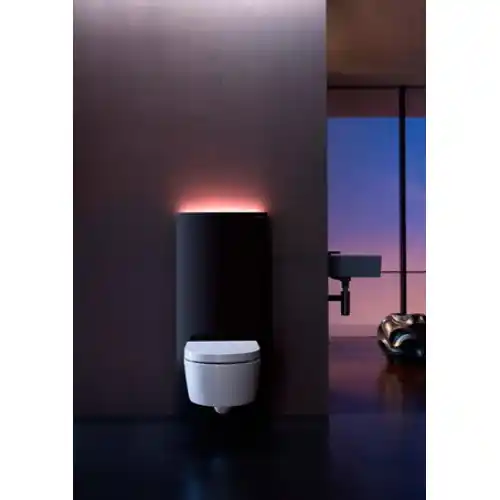 Geberit Monolith Plus szerelőmodul fali WC-hez, fekete üveg 114 cm magas 131.231.SJ.1Geberit Prémium