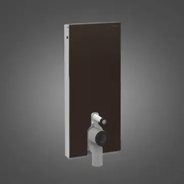 Rendeld meg most Geberit Monolith Plus szerelőmodul talpon álló WC-hez, P-könyökkel, barna üveg, 114 cm magas 131.233.SQ.1Geberit