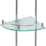 Legkelendőbb Sapho OMEGA ECONOMY Sarok üvegpolc, tripla 26x26x65 cm, króm (104202152) XR606Sapho