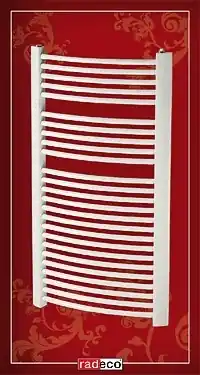 Alacsony ár Radeco AT7-600/L íves típusú törölközőszárítós csőradiátor (1255 W, fehér, 1630x676 mm)Radeco