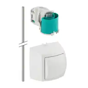 Kedvezmény Geberit kézi távműködtető WC-tartályhoz, falon kívüli szerelésre, 1 mennyiséges, szögletes, fényes króm / matt króm 115.940.KA.1Geberit