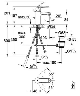 Csak ma Grohe Eurostyle Cosmopolitan egykaros mosdócsaptelep nyitott rendszerű vízmelegítőhöz 33561 002 (33561002)Grohe