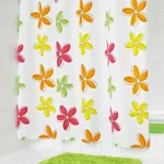 Újdonság Sapho FLEUR zuhanyfüggöny 180x200cm, polyester (473500)Sapho