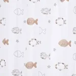 Sapho FISHES zuhanyfüggöny 180x200cm, polyester (47819)Sapho Alacsony ár