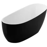 Vásárlói kedvenc Excellent Comfort + 175x78 cm-es szabadonálló kád, fehér-feketeExcellent