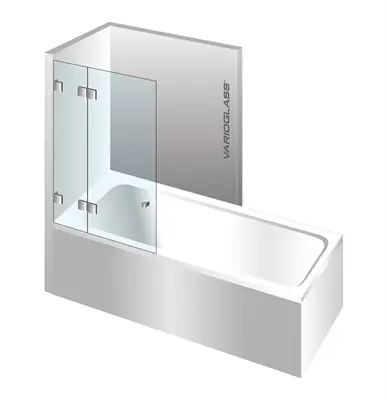 Varioglass Globus 603 90x150 cm-es kádparaván, zöld üvegVarioglass Szuper akció