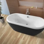 RIHO DUA 180x86 cm szabadonálló fürdőkád, fehér/fekete (BD01665) BD0166500000000Riho Olcsó