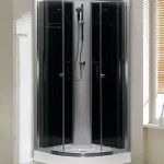 Akció N-Smart NICOLE black 90x90 cm-es hátfalas negyedköríves zuhanykabin NWZK-NIB9090N-smart