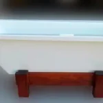 Csak ma Leziter Siderno térben álló öntöttmárvány kád, Kád méret: 165x75 cmLeziter
