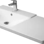 Biztonságos vásárlás Duravit P3 Comforts 105x49,5 cm bútorral aláépíthető aszimmetrikus mosdó 2333100000Duravit
