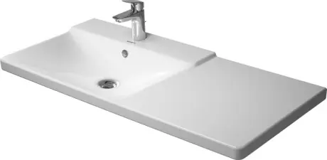 Biztonságos vásárlás Duravit P3 Comforts 105x49,5 cm bútorral aláépíthető aszimmetrikus mosdó 2333100000Duravit