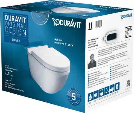 Duravit Starck 3 fali wc szett, ülőkével 42250900A1Duravit Kedvezményes ár