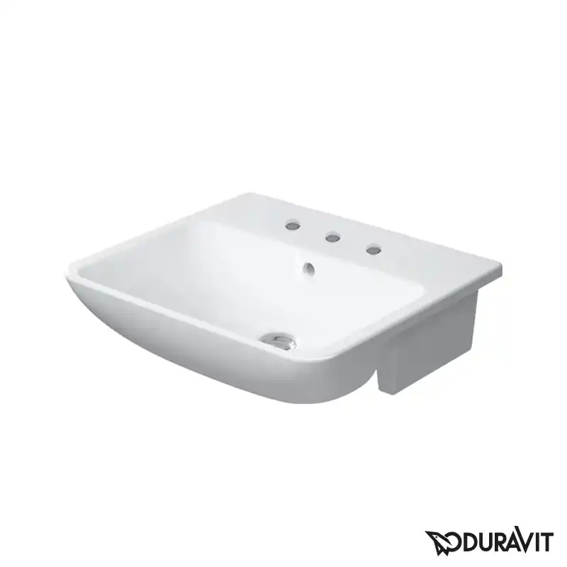 Duravit ME by Starck 55x45,5 cm félig beépíthető mosdó három csaplyukkal 0378550030Duravit Kedvezmény