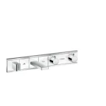 Vedd meg online Hansgrohe RainSelect kádcsaptelep színkészlet 2 fogyasztóhoz, falsík alatti szereléshez, fehér/króm 15359400Hansgrohe