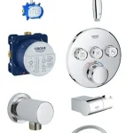 Akciós ár Grohe SmartControl falsík alatti termosztátos zuhanyrendszer szett, kerekGrohe
