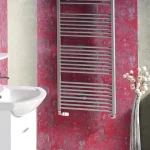 Aqualine 970x450 egyenes fürdőszobai radiátor, 415 W, metálezüst (ILS94)Aqualine Végkiárusítás