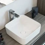 Gyors kiszállítás Roca Inspira SQUARE 37x37 cm pultra ültethető FINECERAMIC mosdó A327532000Roca