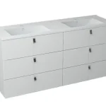 Bestseller Sapho MITRA 150 mosdótartó szekrény 6 fiókkal és mosdóval, fehér 2XMT0811601-150Sapho