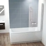 Vásárlói kedvenc Ravak CVS1 kádparaván 80x150 cm jobbos (fényes alumínium + transparent) 7QR40C00Z1Ravak