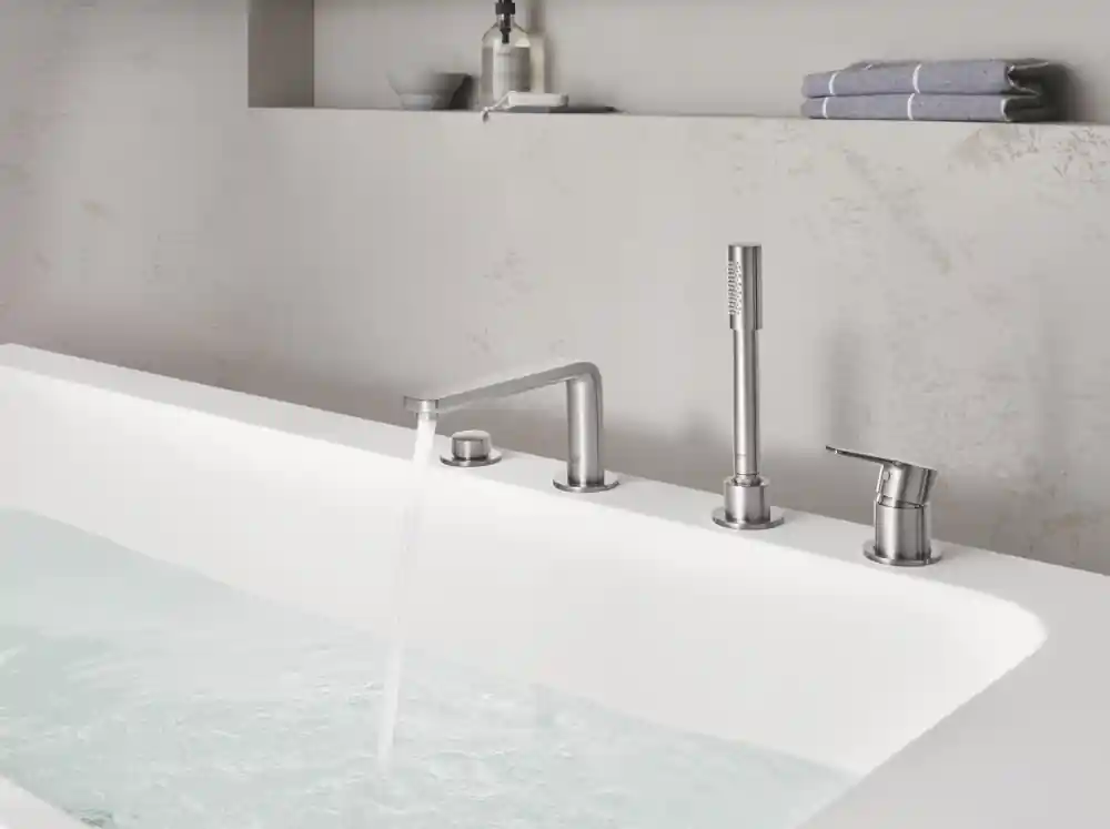Grohe Lineare 4-lyukú perembe építhető kádtöltő csaptelep, supersteel 19577DC1Grohe Kedvezményes ár