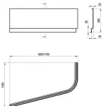Ravak CHROME 160-as aszimmetrikus kádhoz előlap, balos CZA5100A00Ravak Prémium