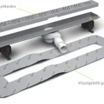 Akció Radaway rozsdamenetes zuhanyfolyóka 85 cm, Rain ráccsal 5L085A+5R085RRadaway