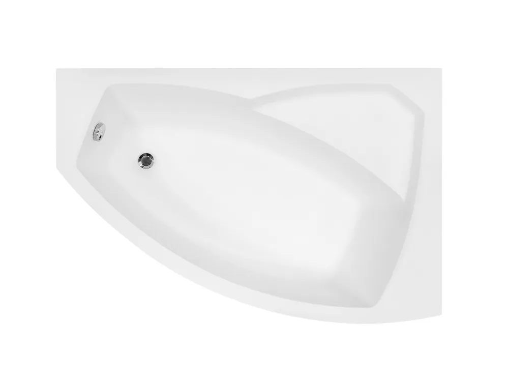 Besco RIMA 130x85 cm jobbos aszimmetrikus kád, fehér WAR-130-NPBesco Kihagyhatatlan ajánlat