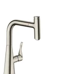 Legnépszerűbb Hansgrohe Metris 240 konyhai csaptelep kihúzható zuhanyfejjel, szálcsiszolt felület 14857800Hansgrohe
