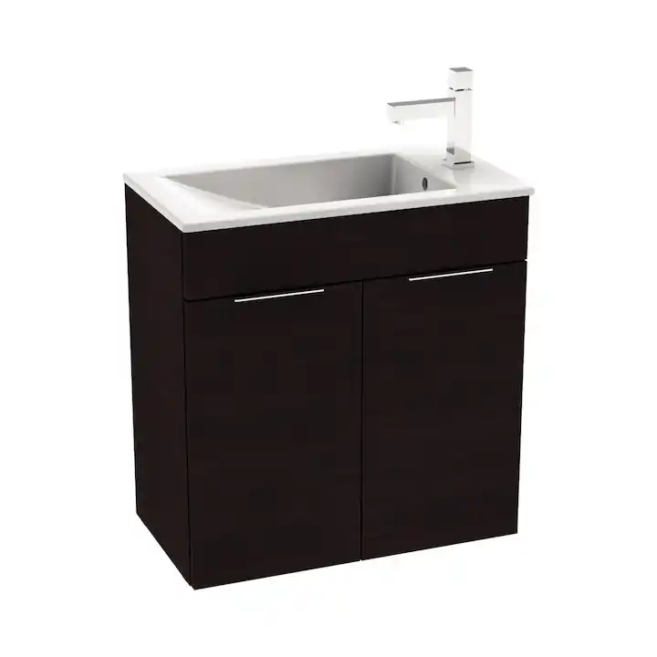 Újdonság Jika Cube alsószekrény 60x34 cm-es mosdóval, sötét tölgy H4536311763021Jika