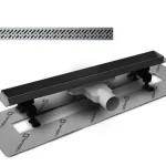 Alacsony ár Radaway SLIM 55 cm-es rozsdamentes zuhanyfolyóka Rain ráccsal 5L055S + 5R055SRRadaway