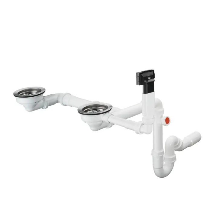 Utolsó esély Hansgrohe D17-10 manuális le- és túlfolyógarnitúra kétmedencés gránit mosogatóhoz 43928000Hansgrohe