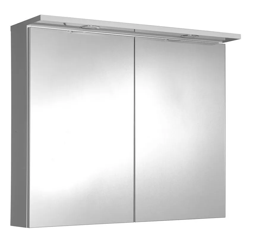 Csak ma Sapho AQUALINE KAWA 80x70cm tükrösszekrény LED világítással, fehér WGL80Aqualine