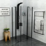 Sapho POLYSAN ZOOM LINE BLACK nyíló sarok zuhanykabin, 900x900 mm, transzparent, fekete (ZL5415B)Polysan Vásárlói kedvenc