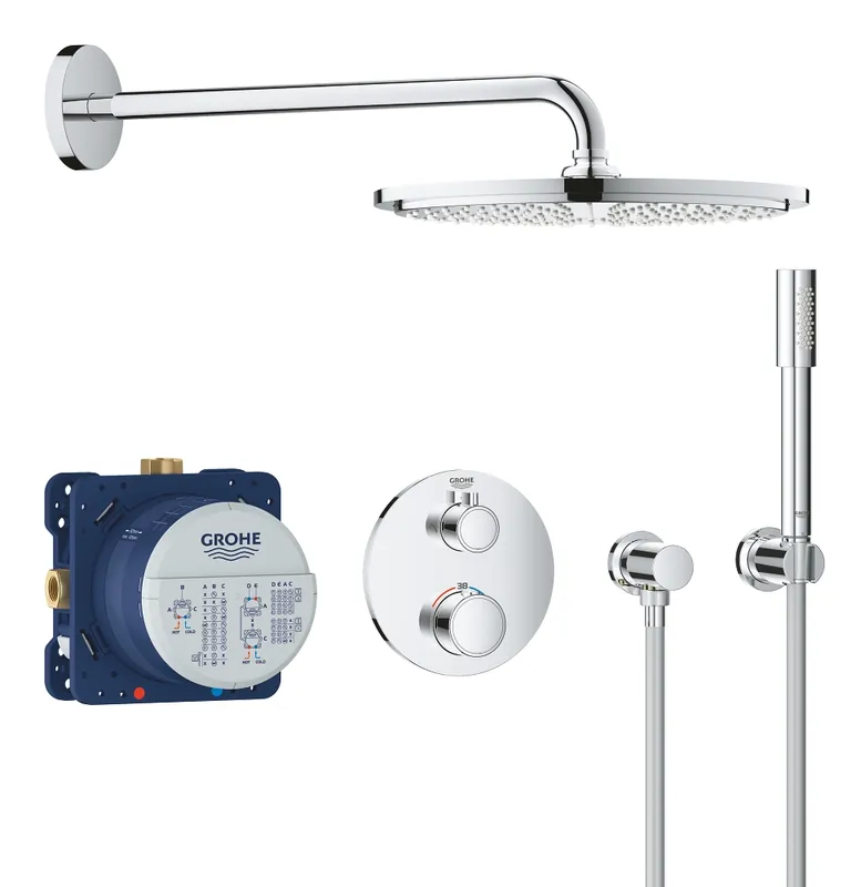 Újdonság Grohe Grohtherm Rainshower Cosmopolitan 160 falsík alatti zuhanyszett 34731000Grohe