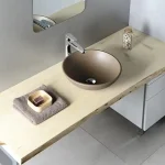 Biztonságos fizetés Sapho FORMIGO beton mosdó, 41cm, világos barna (FG003)Sapho