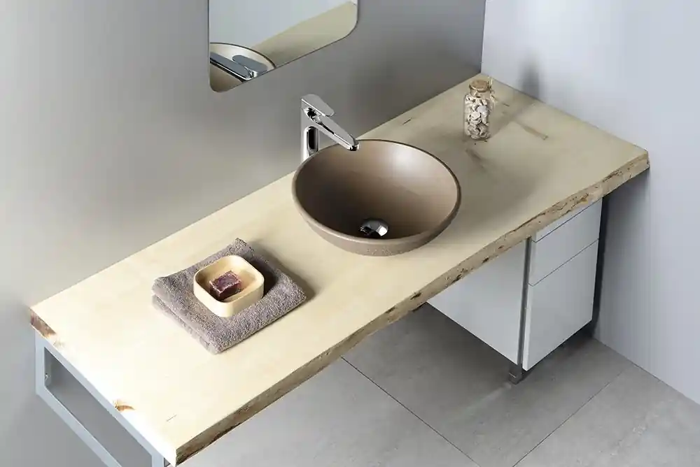 Biztonságos fizetés Sapho FORMIGO beton mosdó, 41cm, világos barna (FG003)Sapho
