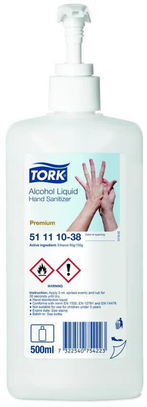Akciós ár Tork alkoholos folyékony kézfertőtlenítő 511110Tork
