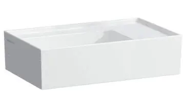 Korlátozott ajánlat Laufen KARTELL BY LAUFEN 46x28 cm kézmosó csaplyuk nélkül fehér H8153340001121Laufen