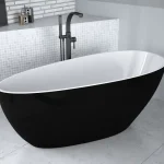 Besco Goya XS Black & White 142x62 szabadonálló kádBesco Prémium