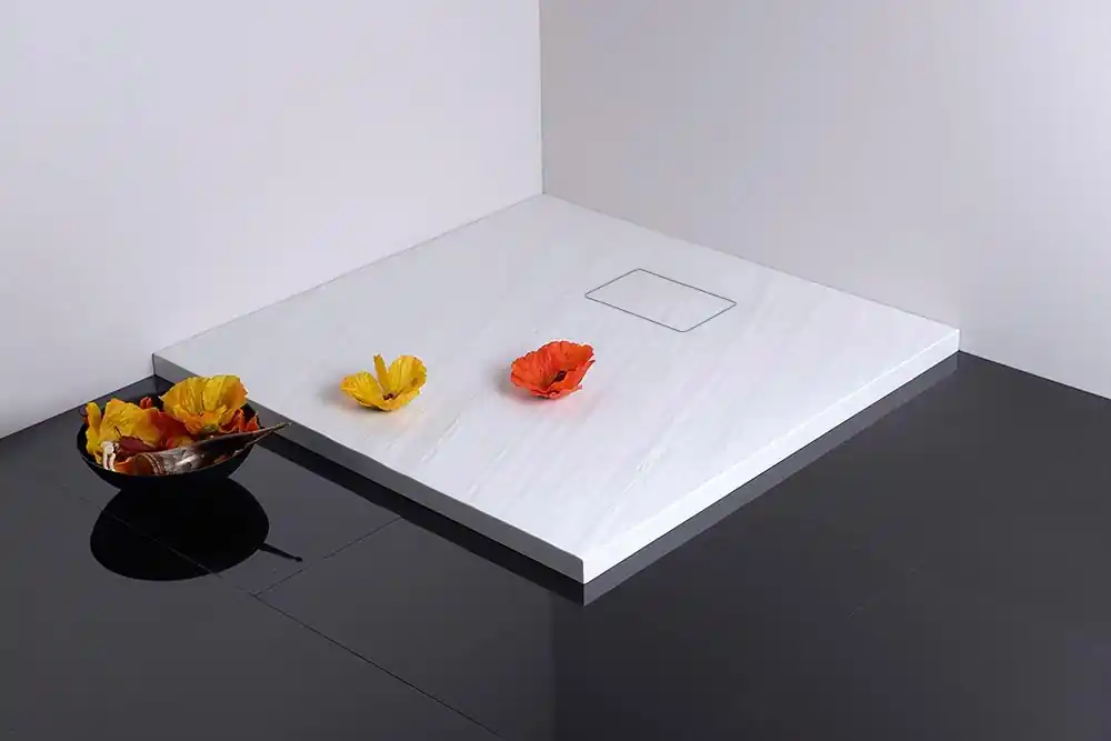 POLYSAN ACORA 80x80x3,5cm öntöttmárvány zuhanytálca, fehér AC001Polysan Újdonság