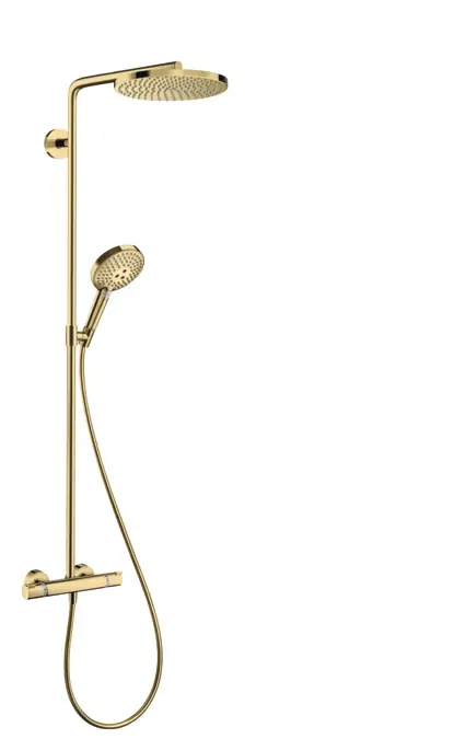 Azonnal elérhető Hansgrohe Raindance Select S Showerpipe 240 1jet termosztátos zuhanyrendszer, polírozott arany hatású 27633990Hansgrohe