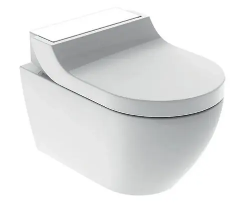 Alacsony ár Geberit AquaClean Tuma Comfort komplett higiéniai berendezés fali WC-vel, fehér üveg betét 146.293.SI.1Geberit