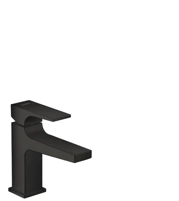 Szuper ajánlat Hansgrohe Metropol egykaros mosdócsaptelep 100 push-open lefolyóval, kézmosókhoz matt fekete 32500670Hansgrohe
