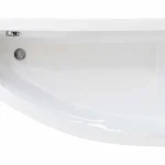 Végkiárusítás Besco PRAKTIKA 140x70 cm jobbos aszimmetrikus kád, fehér WAP-140-NPBesco