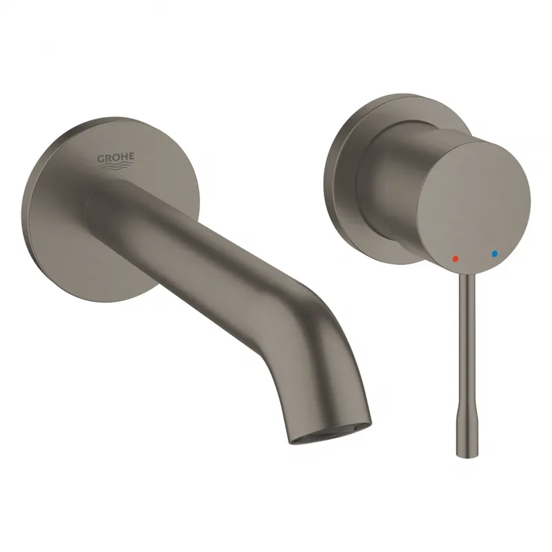 Azonnali szállítás Grohe Essence New 2-lyukú fali mosdócsaptelep, Brushed hard graphite 19408AL1Grohe