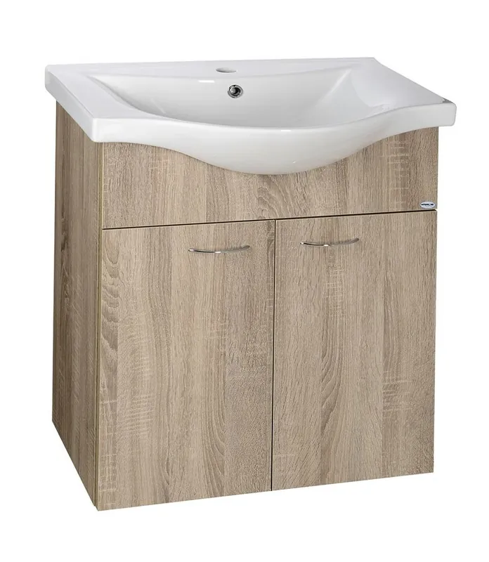 AQUALINE KERAMIA FRESH mosdótartó szekrény, 60,5x74x34cm, platina tölgy 50065Aqualine Vedd meg most